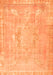 Abstract Orange Contemporary Rug, con1996org