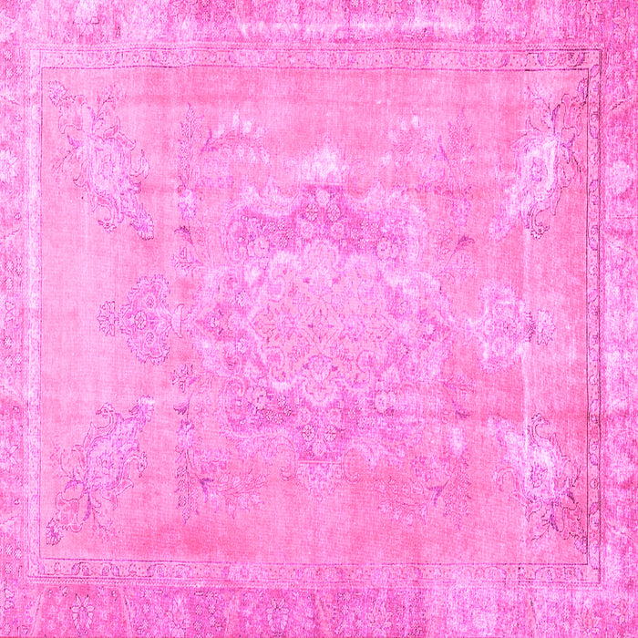 Square Abstract Pink Contemporary Rug, con1996pnk