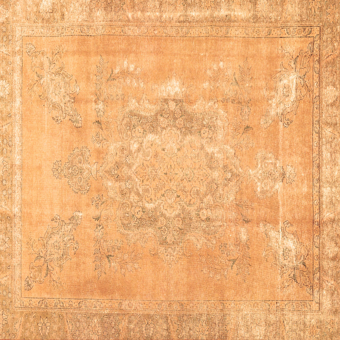 Square Abstract Brown Contemporary Rug, con1996brn