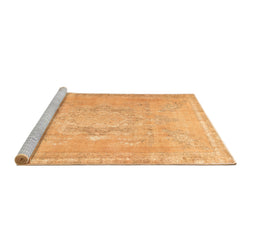 Sideview of Machine Washable Abstract Brown Contemporary Rug, wshcon1996brn