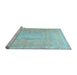 Sideview of Machine Washable Abstract Light Blue Contemporary Rug, wshcon1996lblu