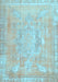 Abstract Light Blue Contemporary Rug, con1996lblu