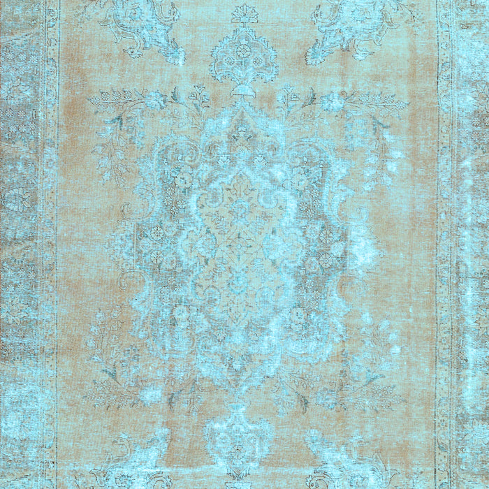 Abstract Light Blue Contemporary Rug, con1996lblu