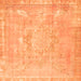 Serging Thickness of Abstract Orange Contemporary Rug, con1996org