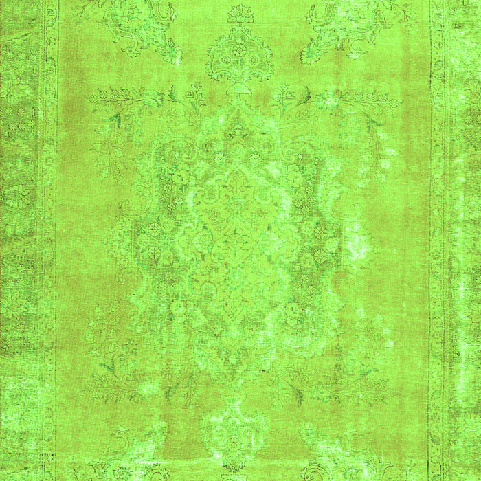Serging Thickness of Machine Washable Abstract Green Contemporary Area Rugs, wshcon1996grn