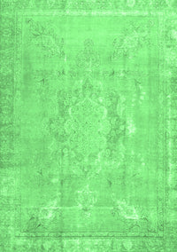 Abstract Emerald Green Contemporary Rug, con1996emgrn