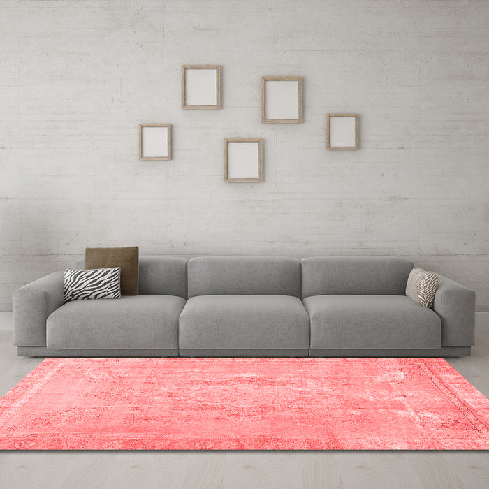 Contemporary Red Washable Rugs