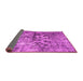 Sideview of Abstract Pink Contemporary Rug, con1997pnk