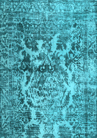 Abstract Light Blue Contemporary Rug, con1997lblu