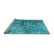 Sideview of Machine Washable Abstract Light Blue Contemporary Rug, wshcon1997lblu