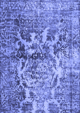 Abstract Blue Contemporary Rug, con1997blu