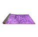 Sideview of Abstract Purple Contemporary Rug, con1997pur