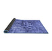 Sideview of Abstract Blue Contemporary Rug, con1997blu