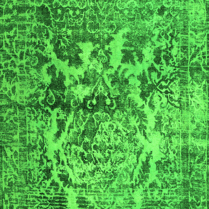 Serging Thickness of Machine Washable Abstract Green Contemporary Area Rugs, wshcon1997grn