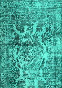 Abstract Turquoise Contemporary Rug, con1997turq