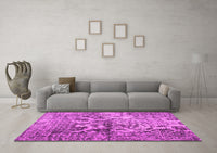 Machine Washable Abstract Pink Contemporary Rug, wshcon1997pnk