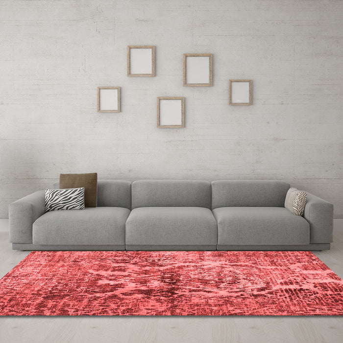 Contemporary Red Washable Rugs