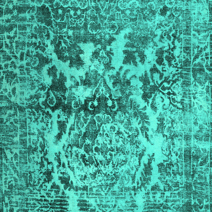 Machine Washable Abstract Turquoise Contemporary Area Rugs, wshcon1997turq