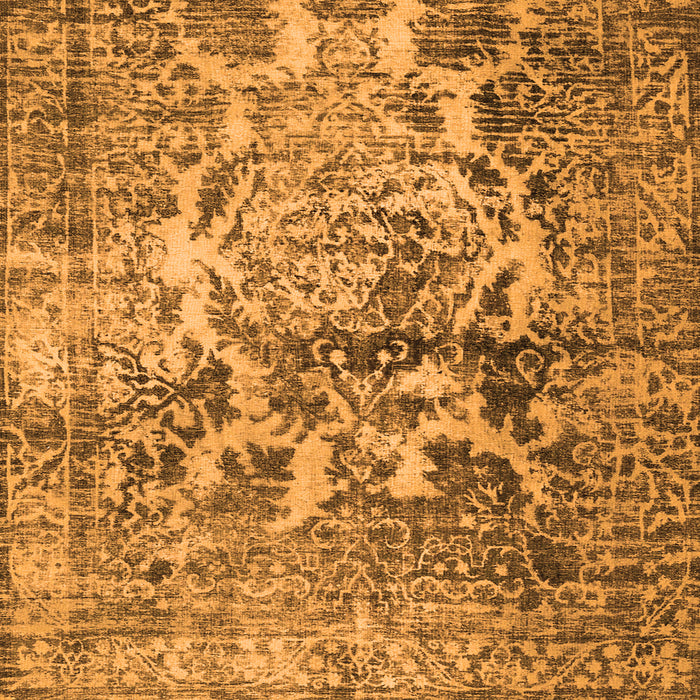 Serging Thickness of Abstract Orange Contemporary Rug, con1997org