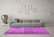 Machine Washable Abstract Pink Contemporary Rug in a Living Room, wshcon1998pnk