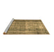 Sideview of Machine Washable Abstract Brown Contemporary Rug, wshcon1998brn