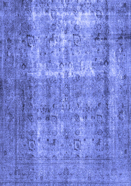 Abstract Blue Contemporary Rug, con1998blu