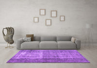 Machine Washable Abstract Purple Contemporary Rug, wshcon1998pur