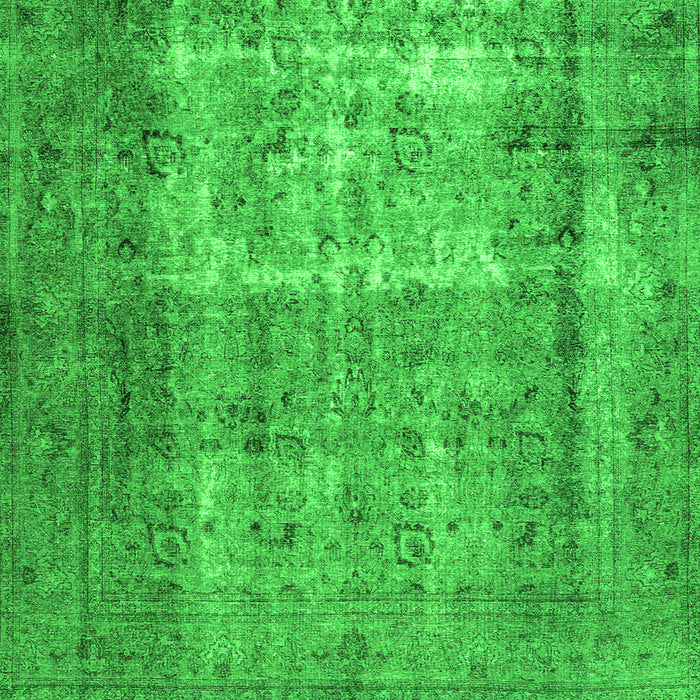 Serging Thickness of Abstract Green Contemporary Rug, con1998grn