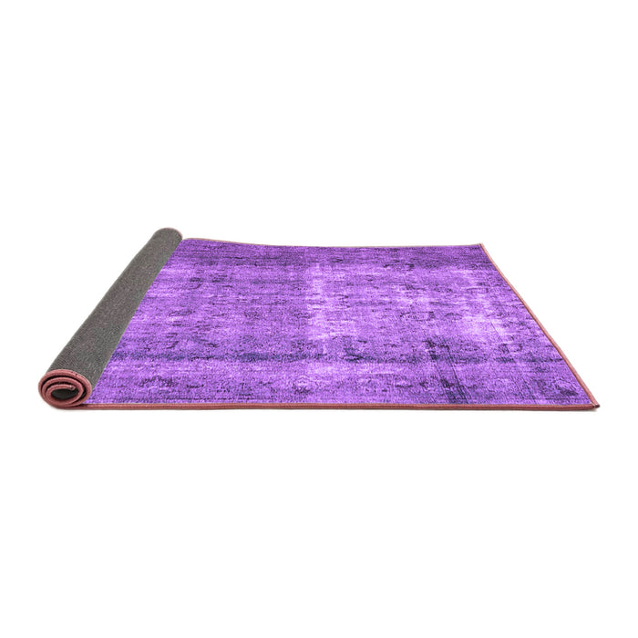 Sideview of Abstract Purple Contemporary Rug, con1998pur