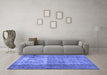 Machine Washable Abstract Blue Contemporary Rug in a Living Room, wshcon1998blu