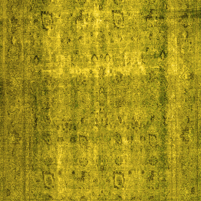 Abstract Yellow Contemporary Rug, con1998yw