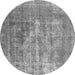 Square Abstract Gray Contemporary Rug, con1999gry