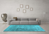 Machine Washable Abstract Light Blue Contemporary Rug, wshcon1999lblu