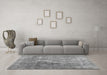 Machine Washable Abstract Gray Contemporary Rug in a Living Room,, wshcon1999gry