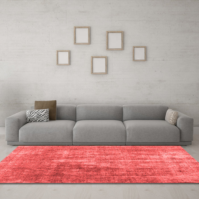 Contemporary Red Washable Rugs
