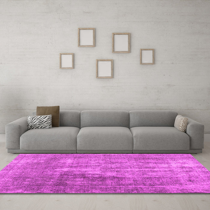 Machine Washable Abstract Pink Contemporary Rug in a Living Room, wshcon1999pnk