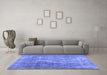 Machine Washable Abstract Blue Contemporary Rug in a Living Room, wshcon1999blu