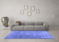 Machine Washable Abstract Blue Contemporary Rug, wshcon1999blu