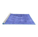 Sideview of Machine Washable Abstract Blue Contemporary Rug, wshcon1999blu