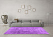 Machine Washable Abstract Purple Contemporary Area Rugs in a Living Room, wshcon1999pur