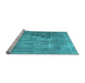 Sideview of Machine Washable Abstract Light Blue Contemporary Rug, wshcon1999lblu