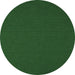 Round Machine Washable Abstract Emerald Green Contemporary Area Rugs, wshcon199emgrn