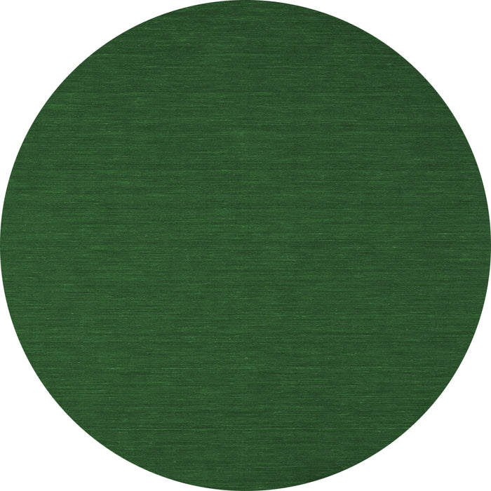 Round Abstract Emerald Green Contemporary Rug, con199emgrn