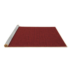 Sideview of Machine Washable Abstract Brown Contemporary Rug, wshcon199brn