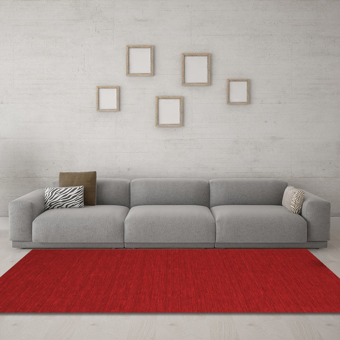 Machine Washable Abstract Orange Contemporary Area Rugs in a Living Room, wshcon199org