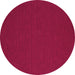 Round Machine Washable Abstract Pink Contemporary Rug, wshcon199pnk