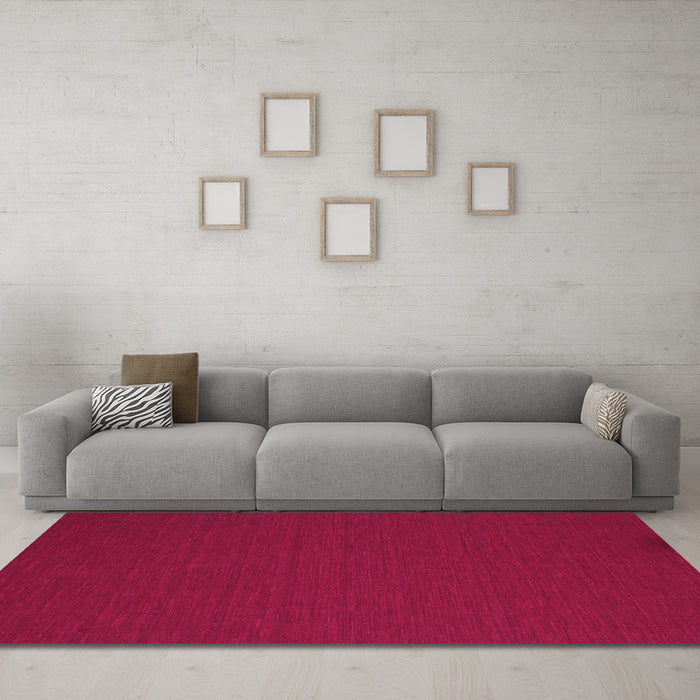 Machine Washable Abstract Pink Contemporary Rug in a Living Room, wshcon199pnk