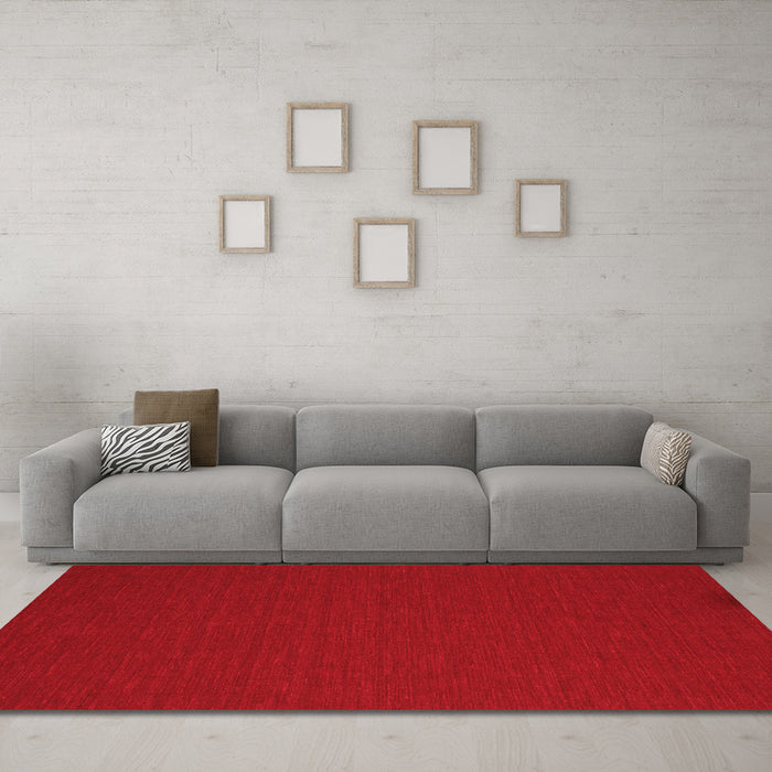 Contemporary Red Washable Rugs