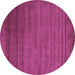 Round Abstract Purple Contemporary Rug, con19pur