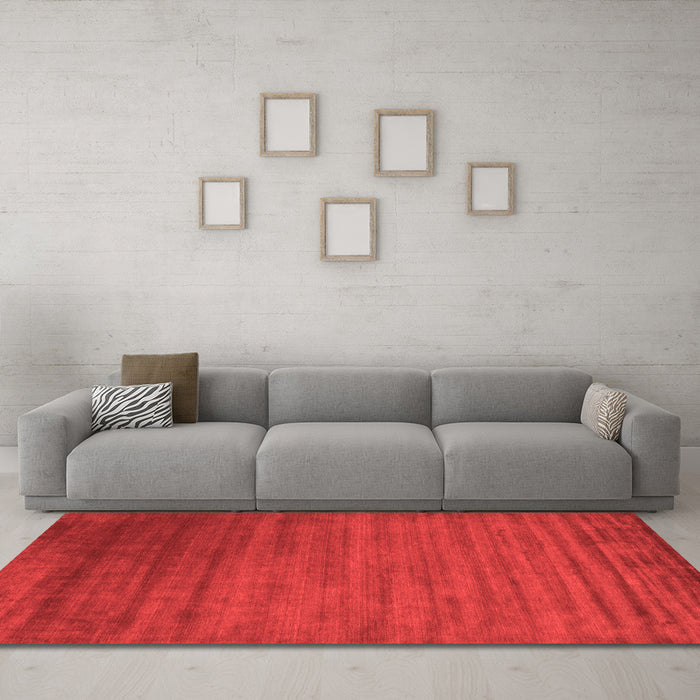 Contemporary Red Washable Rugs